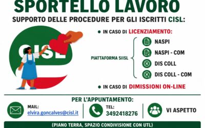 SPORTELLO LAVORO CISL – Dimissioni Naspi DID