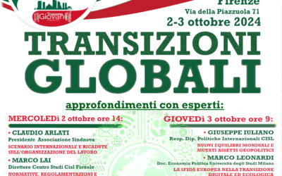 TRANSIZIONI GLOBALI – 2/3 Ottobre – Centro Studi CISL Firenze – VIDEO degli interventi