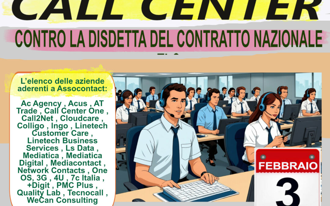 Call Center – Sciopero assocontact altissima adesione in tutte le aziende aperto tavolo tecnico con il Ministero